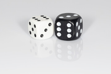 dice on a white background