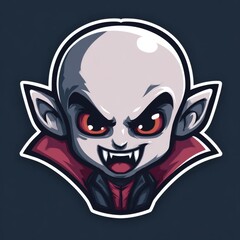 Fototapeta premium Cute Little Vampire Character Illustration