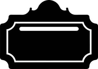 Price Board Silhouette Vector Illustration 