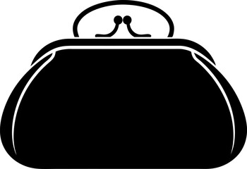 Purse Silhouette Vector Illustration 