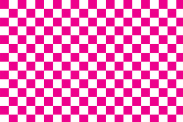 Pink and white chess board pattern as seamless repeat style, replete image design for fabric printing Vector Background pink Checkerboard Abstract Seamless Pattern Print on the wall or the tablecloth.