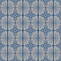 Elegant Blue Floral Pattern for Textiles or Wallpaper