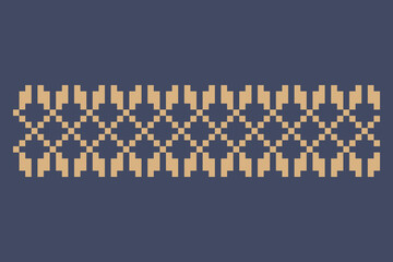 Ukrainian border pattern element. Stencil for block print or tattoo design. Floral geometric decor.