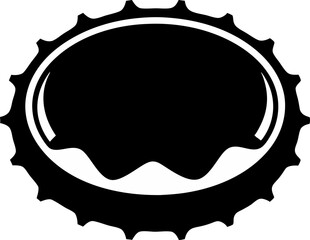 Soda Bottle Cap Silhouette Vector Illustration 