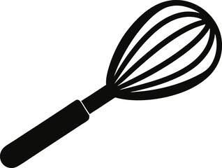 Tea Whisk Silhouette Vector Illustration 