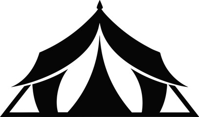 Tent Silhouette Vector Illustration 