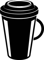 Travel Mug Silhouette Vector Illustration 
