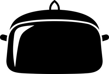 Travel Pouch Silhouette Vector Illustration 