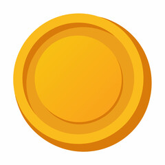 one-golden-coin-isolated-on-white--.