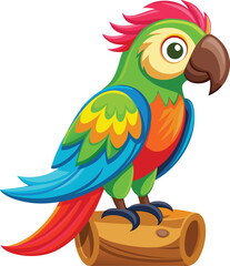 Obraz premium vibrant colorful parrot tropical bird illustration