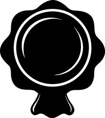 Wax Seal Silhouette Vector Illustration 