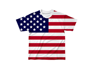 Patriotic American Flag T-Shirt Design Stars and Stripes Apparel