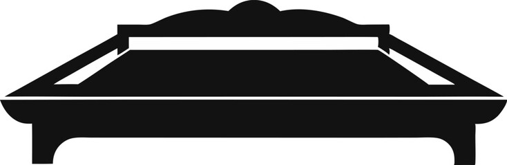 Wooden Tray Silhouette Vector Illustration 