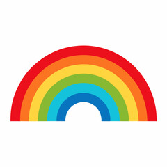 Obraz premium a-single-rainbow-icon-on-white-background