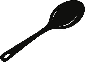 Wooden Spoon Silhouette Vector Illustration 