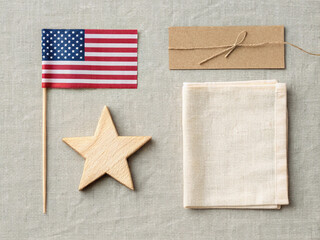 Minimalist Independence Day Banner with Neutral Tones