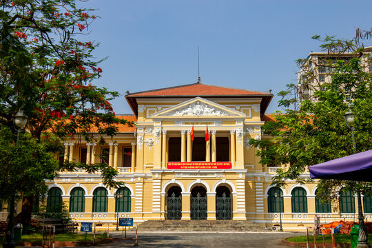 Ho Chi Minh City, Vietnam - &lrm;&lrm;April 30, 2020 :  Exterior View Of The Ho Chi Minh City People's Court. It Was Built From 1881 To 1885 By French.