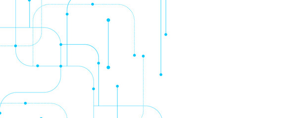 Vector abstract network technology geometric circuit connect lines with design 