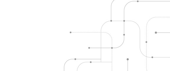 Vector abstract network technology geometric circuit connect lines with design 