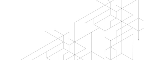 Obraz premium Vector creative technology geometric line design 