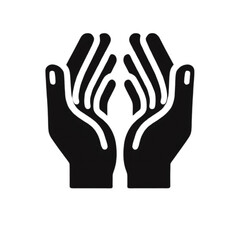 Obraz premium Elegant hands design suitable for logo branding, app icons, and website design, offering a versatile and scalable graphic resource for various applications.