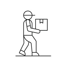 Delivery Man Editable line icon