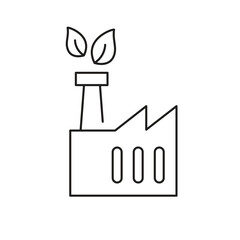 ECO Industrial Park Editable line icon 
