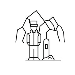 Hill Trackers  Editable line icon 