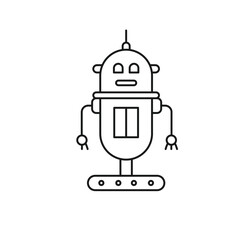 Robot Ai Technology Editable line icon 