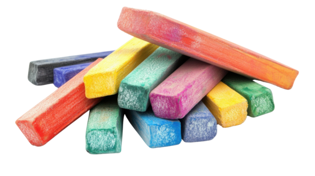 Colour chalk hand draw in shape hatching isolated on white background 