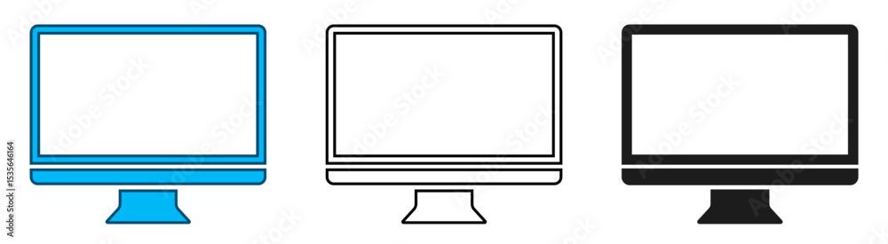Poster computer monitor devices different icon set