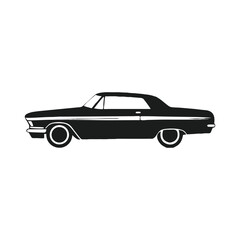 Classic black Vintage Car Vector Illustration

