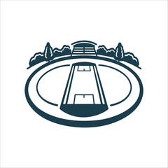 Cricket Field Diagram - Circular Boundary Outline