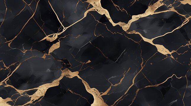 A luxurious business card background with a rich, dark marble texture interspersed with delicate gold veins.