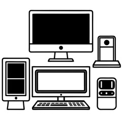Fototapeta premium vector computer icon set
