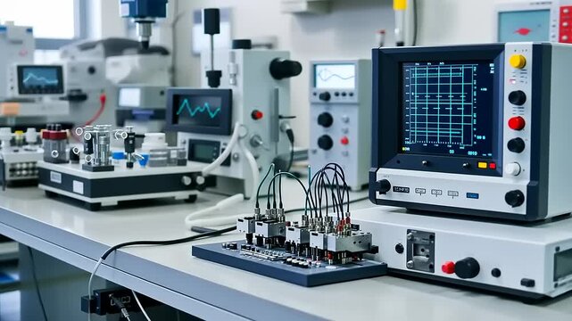 High-Tech Laboratory: Advanced Electronic Testing Equipment