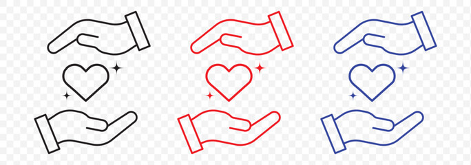 Heart in hand icon showing care and support, perfect for healthcare providers, charities, and community organizations. EPS 10.