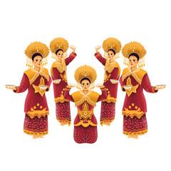 Sumatera culture Piring dance attraction