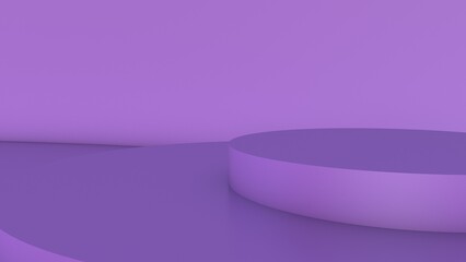 3D purple stand or stand. Mocap. Rendering.