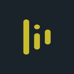 Letter i logo design vector illustration