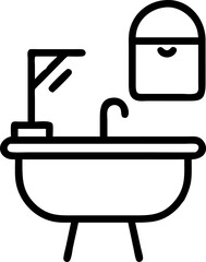 vector illustration of a bathroom sink