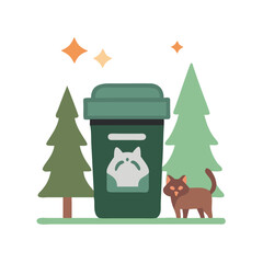 christmas tree with gifts and dog