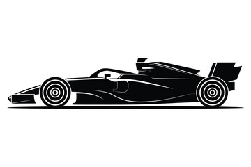 Obraz premium Powerful Silhouette of a Formula One Race Car