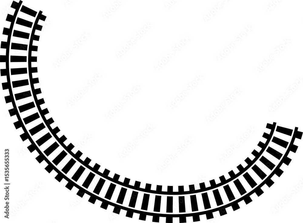 Poster railway train track vector route. rail line, subway map, and railroad elements for game ui and graph