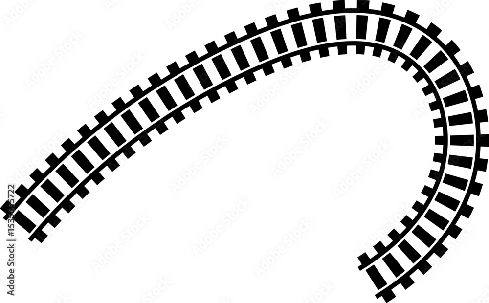 Poster railway train track vector route. rail line, subway map, and railroad elements for game ui and graph