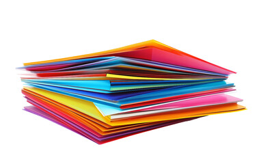 A dynamic stack of colorful digital advertising banners designed for various online marketing campaigns isolated on transparent background PNG