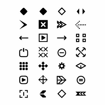 Design a set of sleek, modern icons representing various command line interfaces and terminal applications.  Include variations showing different operating systems.