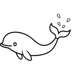 Obraz premium vector illustration of a cartoon fish