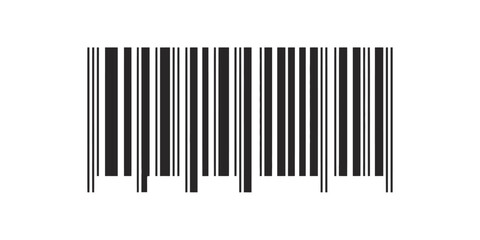Abstract Barcode Design Black and White Stripes