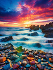 Obraz premium sunset over the sea